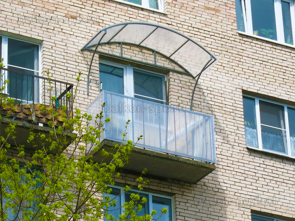 Остекление балкона поликарбонатом. Примеры применения поликарбоната. Готовый проект.